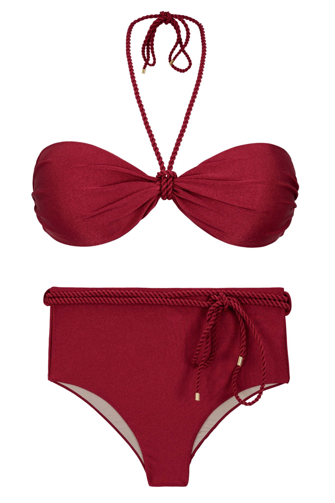 Product Front: Rio De Sol Set Set Shimmer-Divino Twist Belted-High-Waist