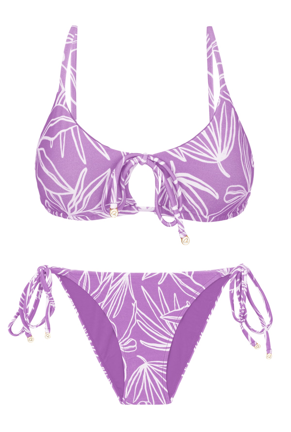 Product Front: Rio De Sol Two Piece Swimwear Set Trail-Purple Tank-Tie Ibiza-Comfy