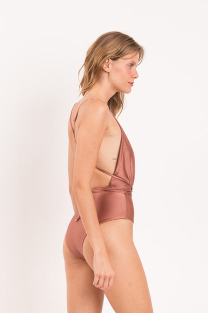 Image 04: Rio De Sol One-Piece Shimmer-Copper New Vegas