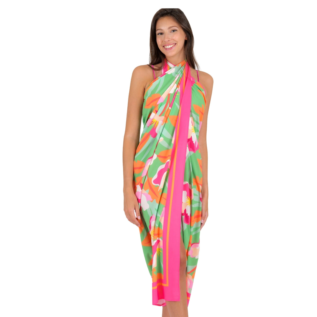 Gallery: Rio De Sol Pareo Green Bloom Canga