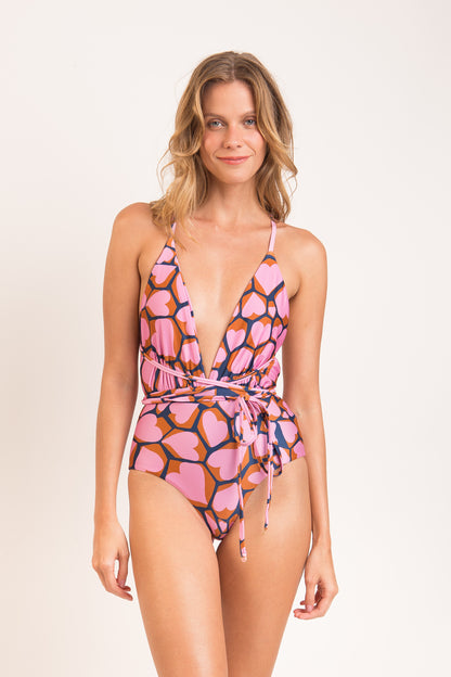 Model Front: Rio De Sol One-Piece Amore-Pink New Vegas