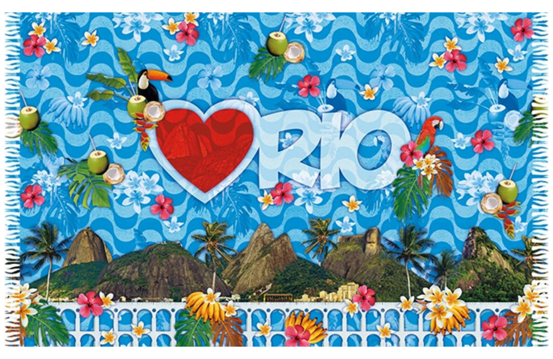 Product Front: Bali Blue Pareo Canga Love Rio New
