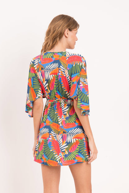 Model Back: Rio De Sol Mini Dress Jungle Mini Dress