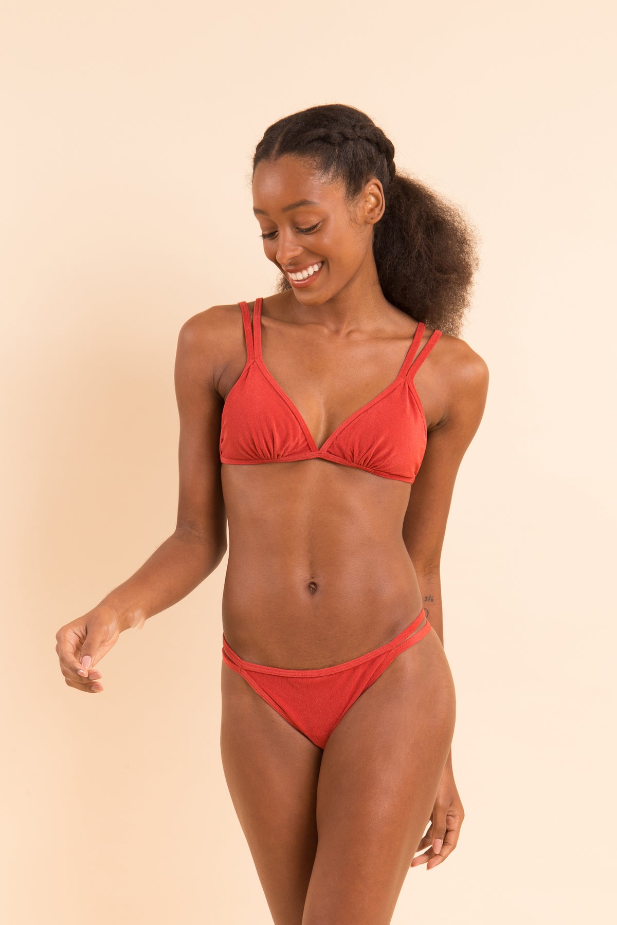 Image 11: Rio De Sol Two Piece Swimwear Set Malibu-Chili Tri-Duo Mini-Duo
