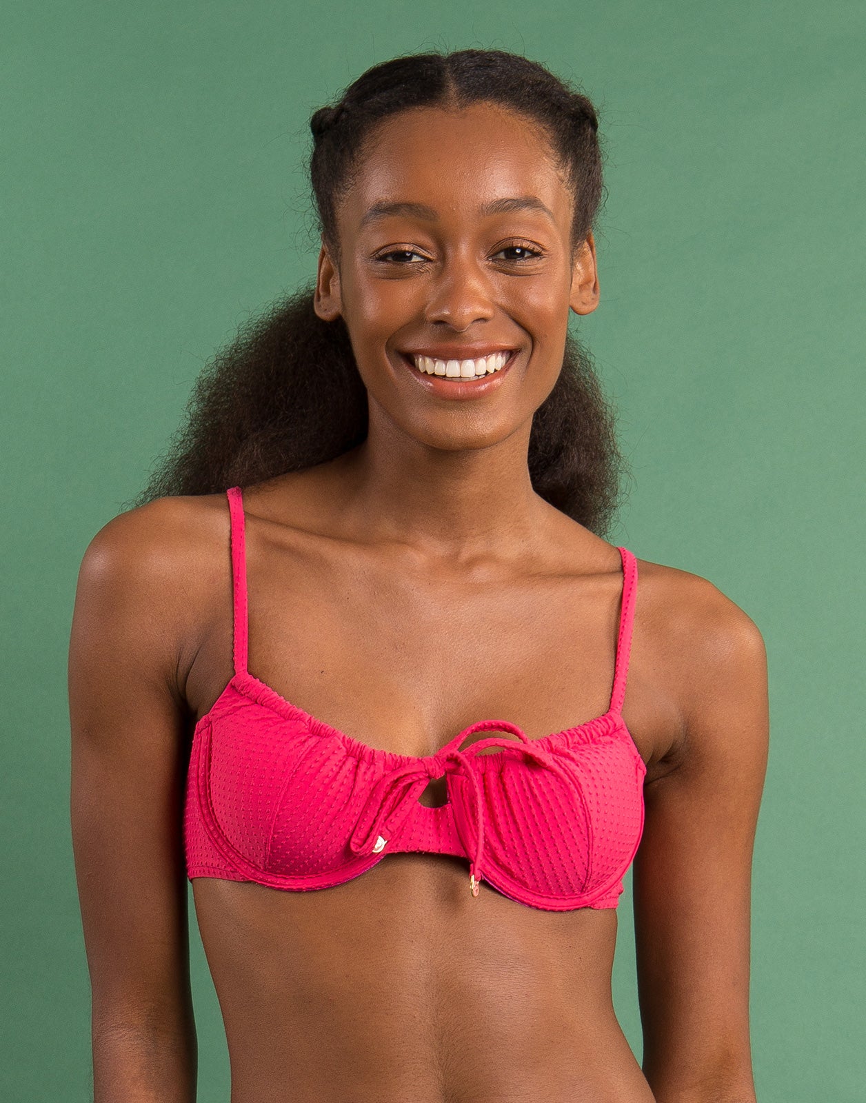 Image 11: Rio De Sol Top Top Dots-Virtual-Pink Balconet-Tie