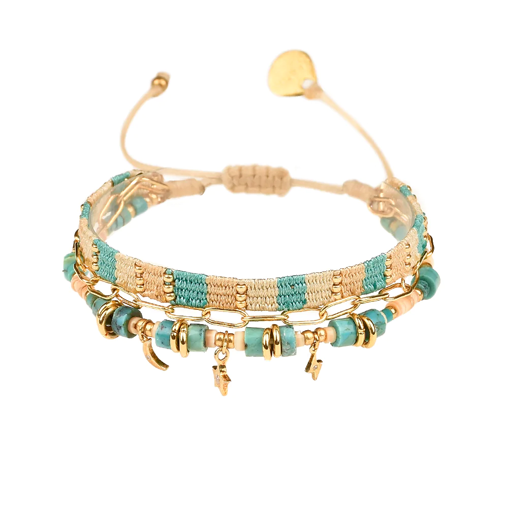 Model Front: Mishky Bracelet Maya Turquoise B-Be-M-10420