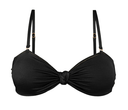 Product Front: Rio De Sol Top Top Shimmer-Black Bandeau-Joy