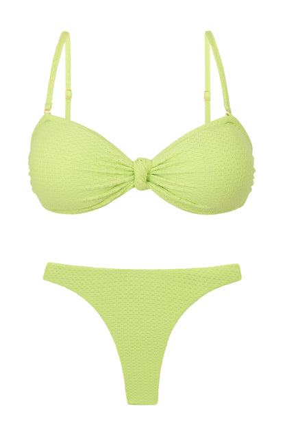Product Front: Rio De Sol Two Piece Swimwear Set Bora-Citrus Bandeau-Joy Leblon-Fio