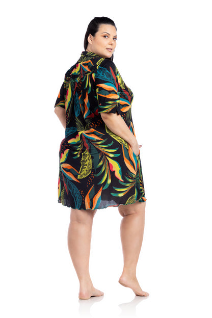 Image 04: La Playa Shirtdress Chemise Jardins