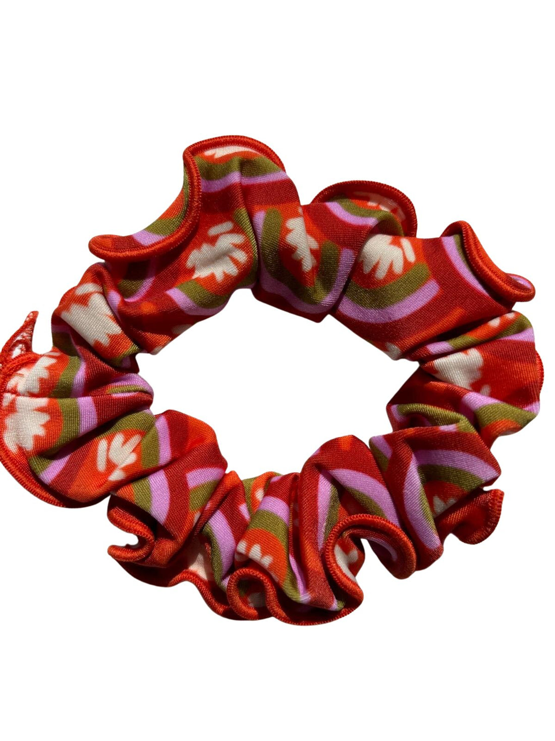Product Front: Rio De Sol Hair Accessory Floral-Scales Scrunchie
