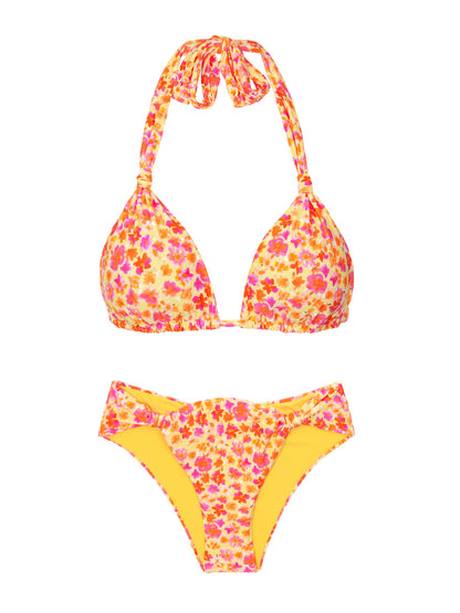 Product Front: Rio De Sol Two Piece Swimwear Set Ditsy-Butter Mel