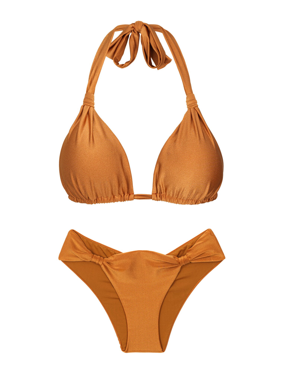 Product Front: Rio De Sol Two Piece Swimwear Set Shimmer-Nocciola Mel