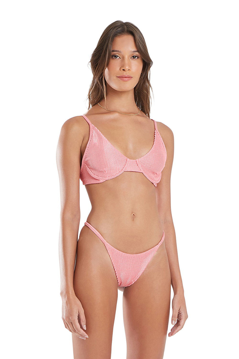 Image 03: Blueman Bikini Tops Top Fox Textura Shine Light
