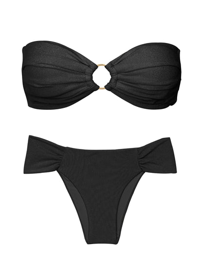 Product Front: Rio De Sol Two Piece Swimwear Set Malibu-Black Mavi Baobi