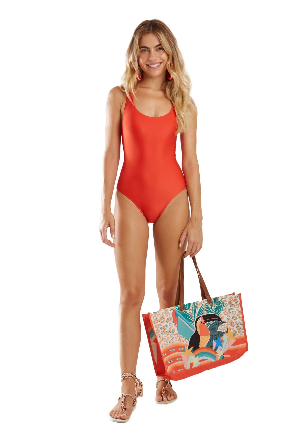 Model Back: Blueman Beach Bag Bolsa Alca Ilhos Tropical Mess
