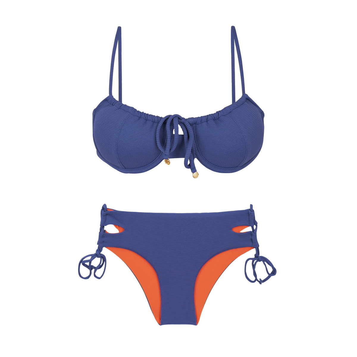 Product Front: Rio De Sol Two Piece Swimwear Set Mtx-Netuno Balconet-Tie Madrid