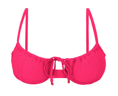 Product Front: Rio De Sol Bikini Tops Top Dots-Virtual-Pink Balconet-Tie