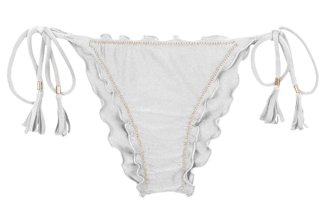 Product Front: Rio De Sol Bikini Bottoms Bottom Shimmer-White Frufru
