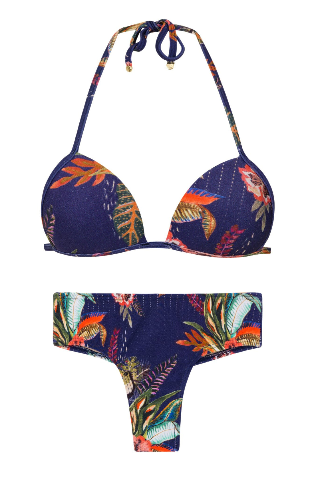 Product Front: La Playa Two Piece Swimwear Cheeky Tupiniquim Marinho