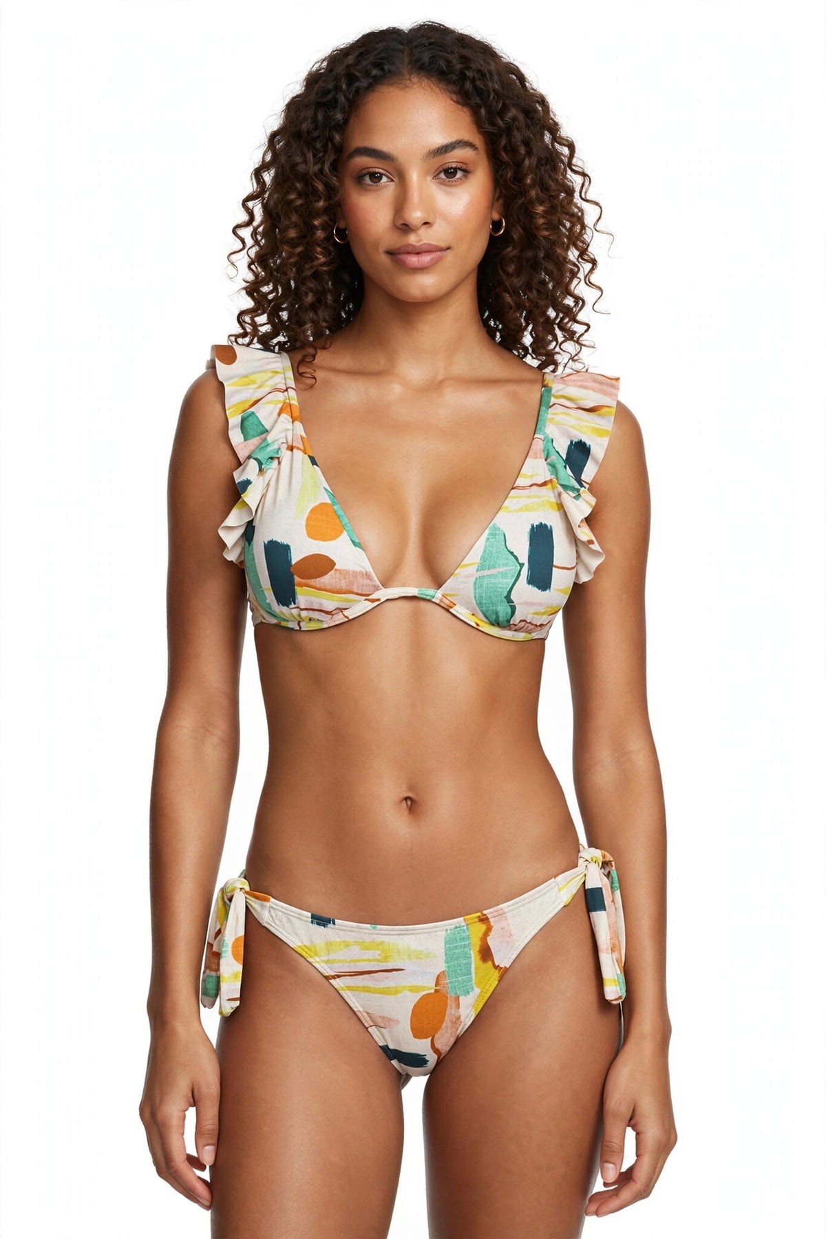 Model Front: La Playa Bikini Tops Top V Bar Paleta