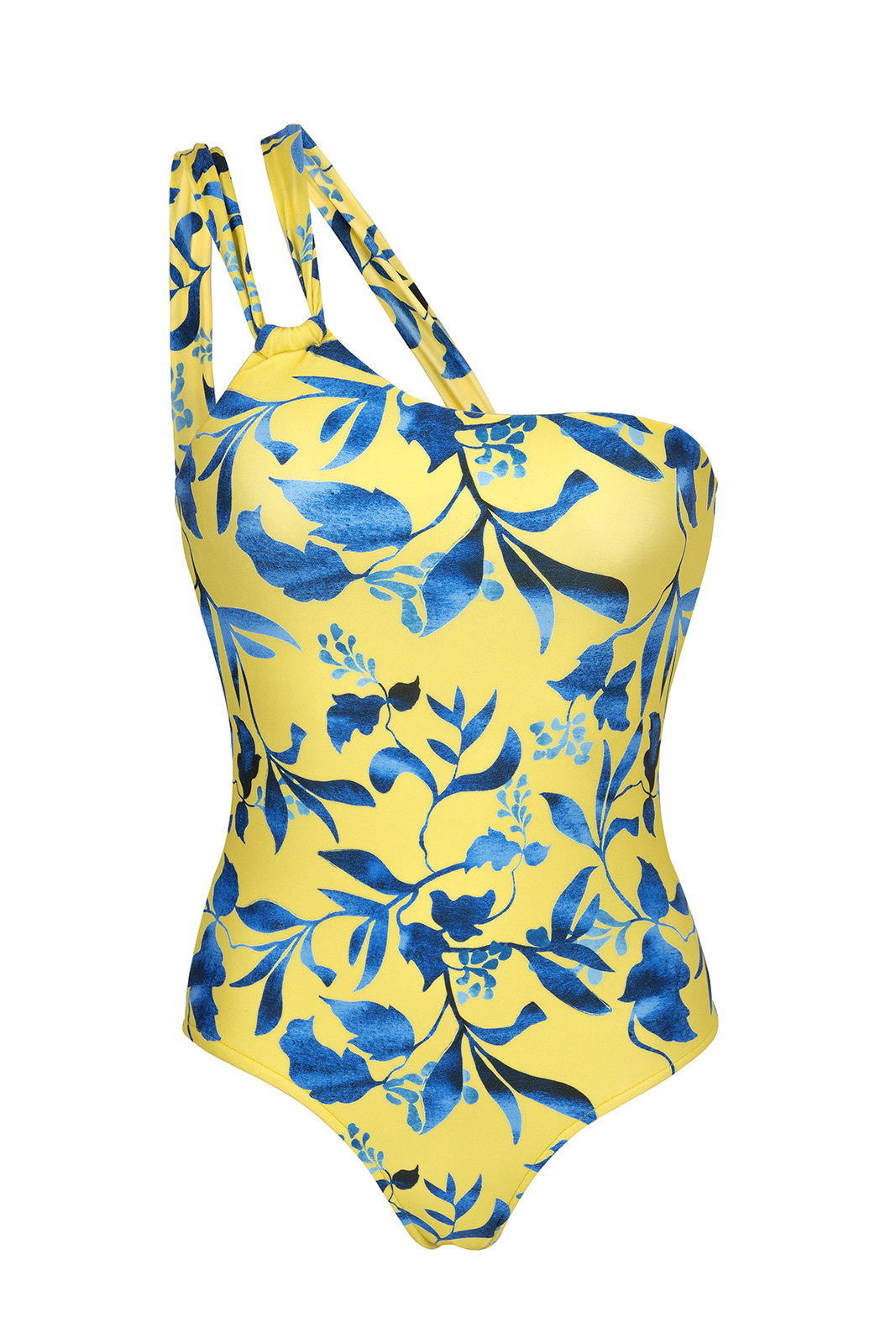 Product Front: Rio De Sol One Piece Swimsuits Lemon Flower One Shoulder