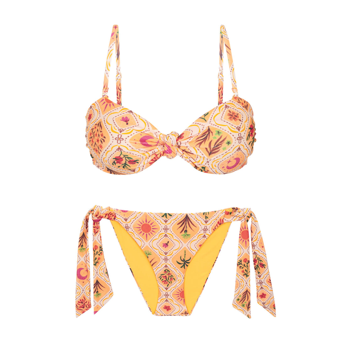 Product Front: Rio De Sol Two Piece Swimwear Set Mosaico Bandeau-Joy Gisele