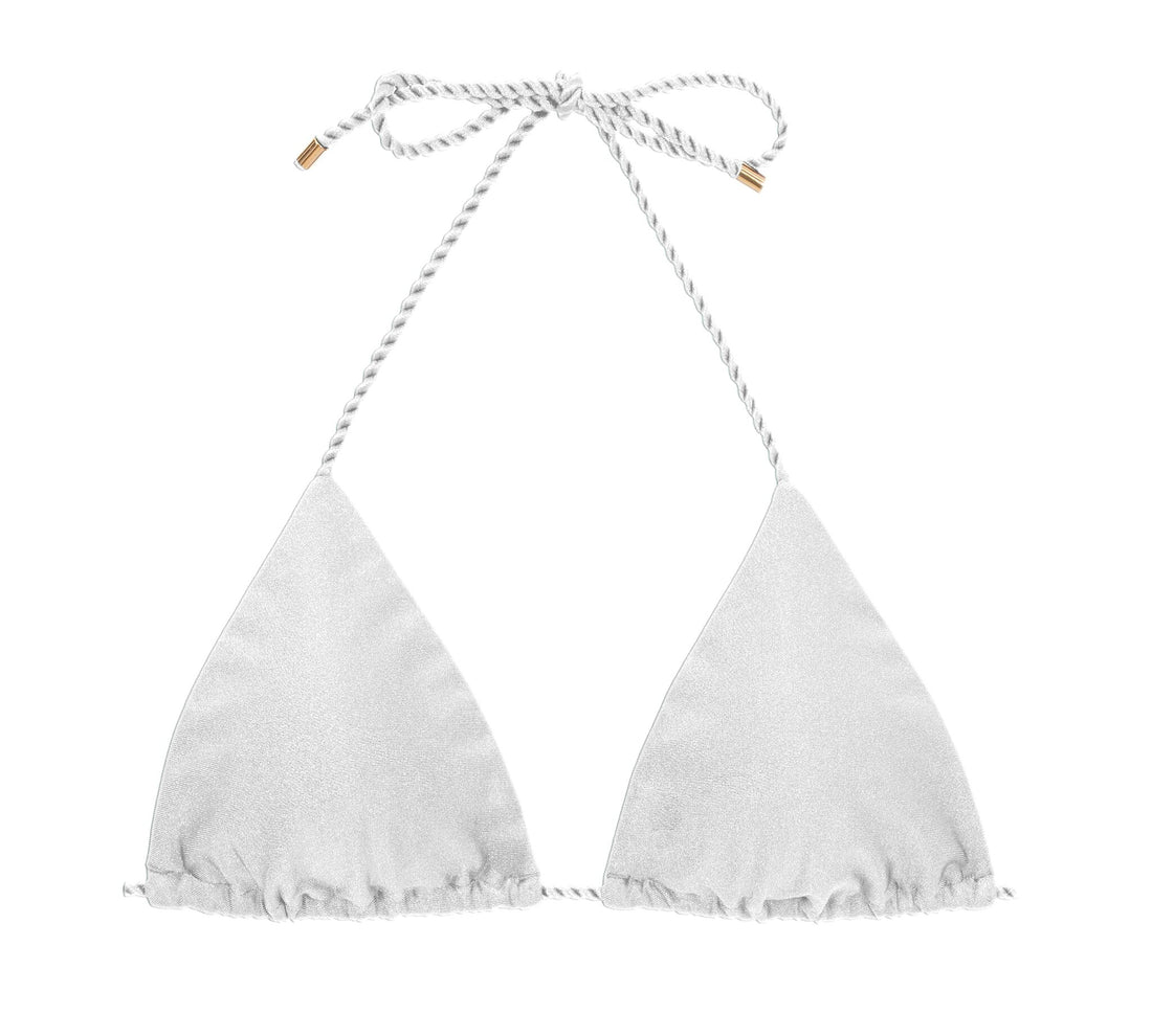 Product Front: Rio De Sol Bikini Tops Top Shimmer-White Tri-Rope
