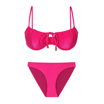 Product Front: Rio De Sol Two Piece Swimwear Set Shimmer-Olinda Balconet-Tie Essential-Comfy