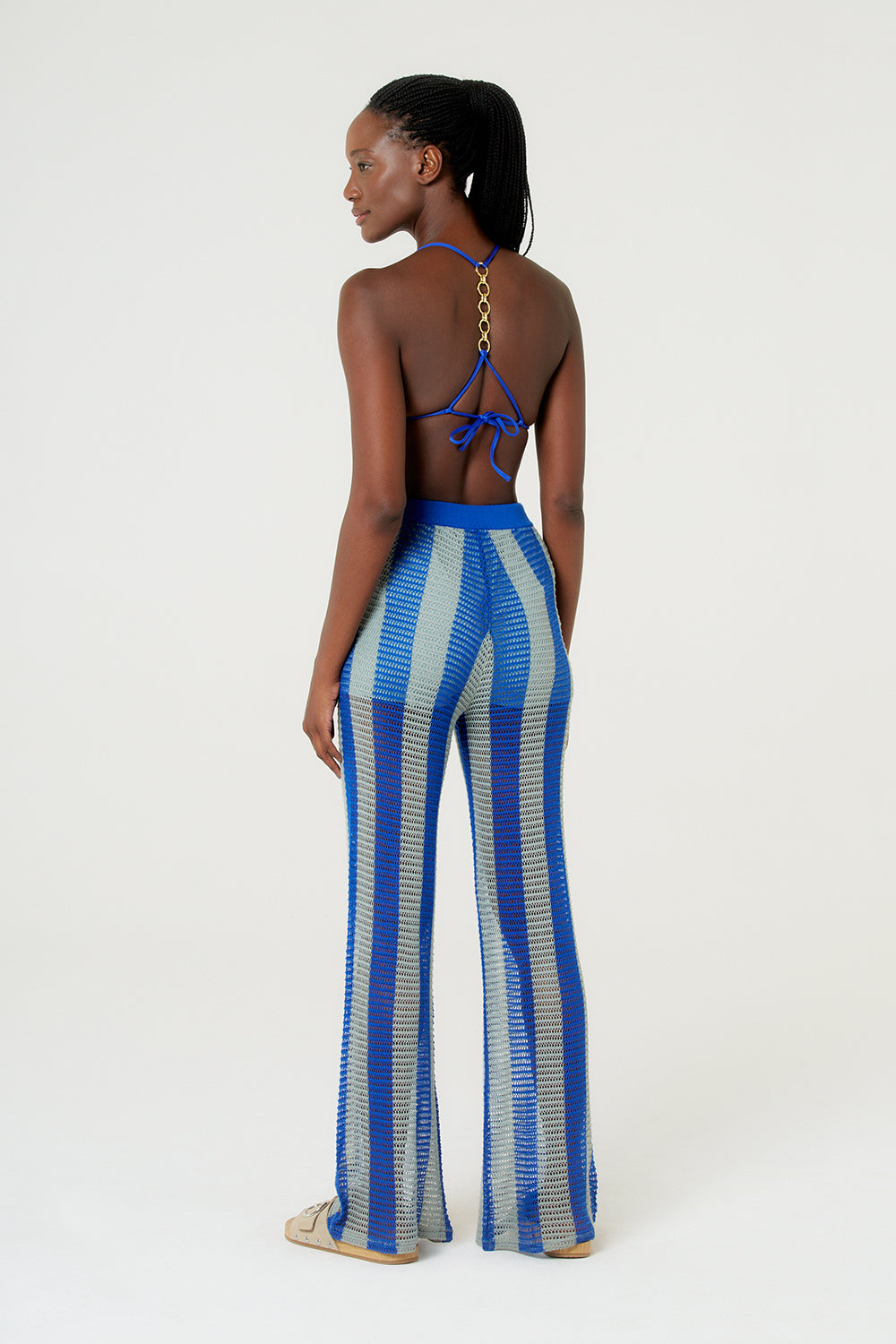 Model Back: Blueman Beach Trousers Calca Tricot Listras