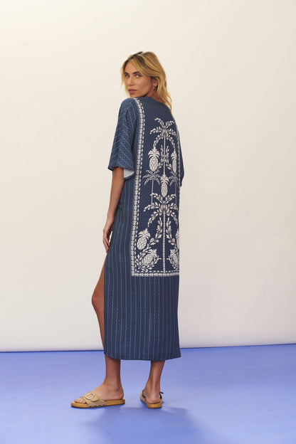 Model Back: Blueman Maxi Dresses Kaftan Dress Seiva-Doce-Azul