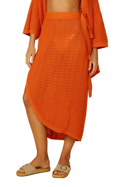 Gallery: Blueman Beach Skirt Laranja-Tricot Saia