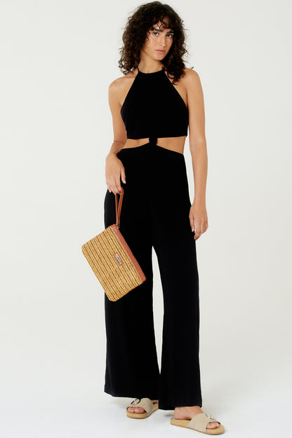 Gallery: Blueman Jumpsuits Macacao No Liso Preto Mistico