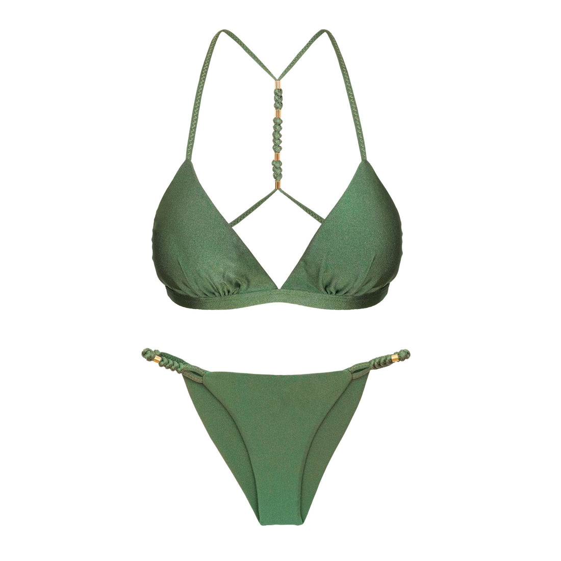 Product Front: Rio De Sol Two Piece Swimwear Set Shimmer-Croco Tri-Fixo-Noa Cheeky-Noa