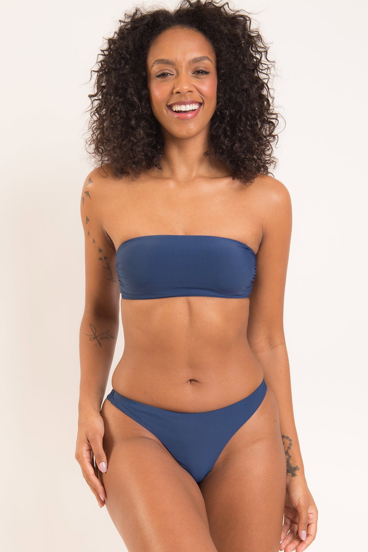 Image 09: Rio De Sol Two Piece Swimwear Set Navy Bandeau-Reto Nice-Fio