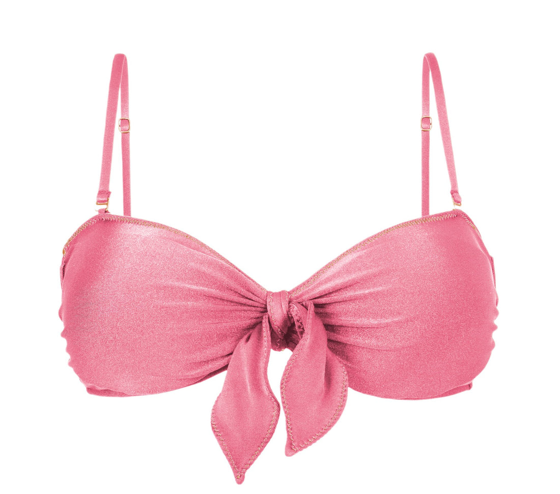 Product Front: Rio De Sol Bikini Tops Top Shimmer-Confetti Bandeau-Knot