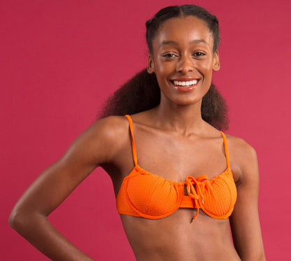 Image 09: Rio De Sol Bikini Tops Top Dots-Orange Balconet-Tie