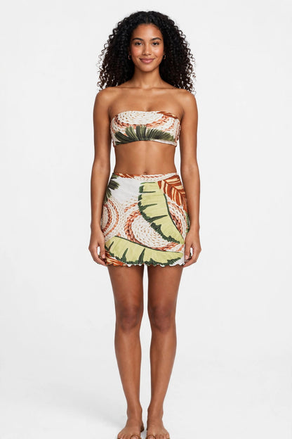 Model Front: La Playa Bikini Bottoms Bottom Cropped Feito A Mao