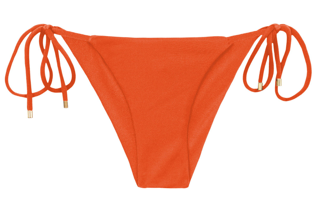 Product Front: Rio De Sol Bikini Bottoms Bottom Shimmer-Paprica Cheeky-Tie