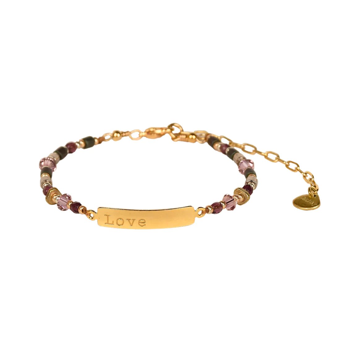 Model Front: Mishky Bracelets Love Gold B-St-Xs-10928