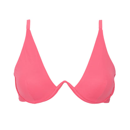 Product Front: La Playa Bikini Tops Top V Bar Pink