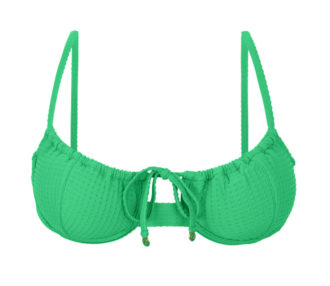 Product Front: Rio De Sol Bikini Tops Top Dots-Tambourine Balconet-Tie