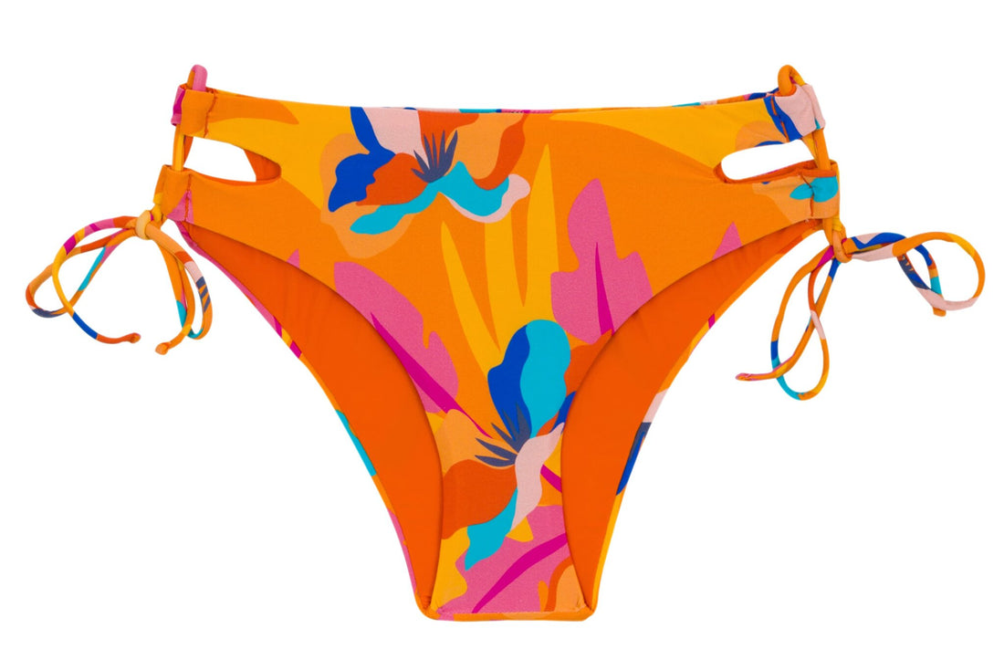 Product Front: Rio De Sol Bikini Bottoms Bottom Orange-Bloom Madrid