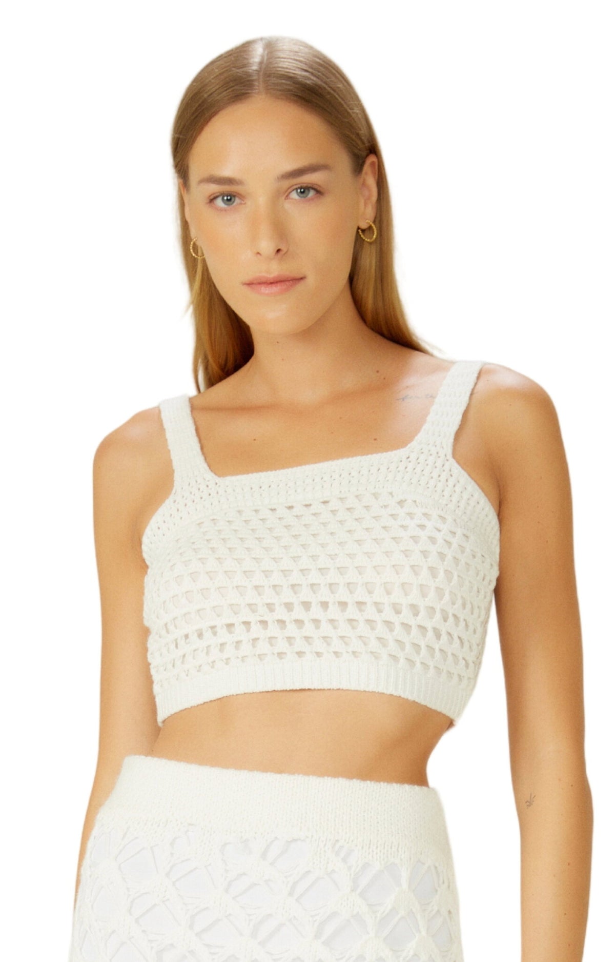 Gallery: Blueman Beach Tops Off-White Top-Tricot