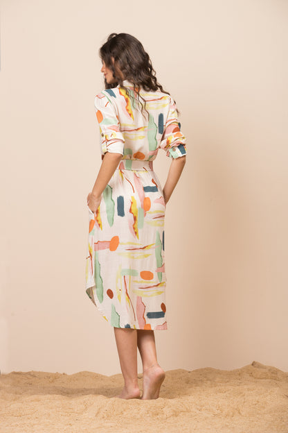 Model Back: La Playa Maxi Dresses Chemse Alongada Paleta