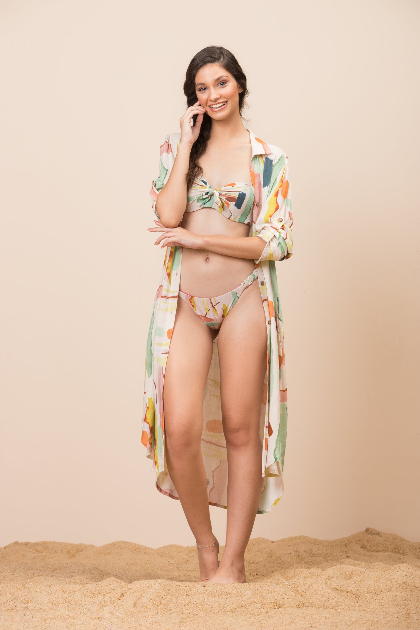 Image 04: La Playa Maxi Dresses Chemse Alongada Paleta