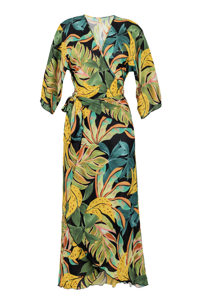 Product Front: La Playa Maxi Dresses Longo Borboleta Tropicool Preto