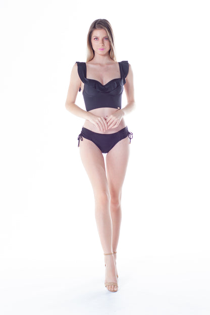 Image 04: La Playa Top Top Babado Cropped Preto