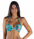 Model Front: La Playa Top Top Drape Franzido Solar