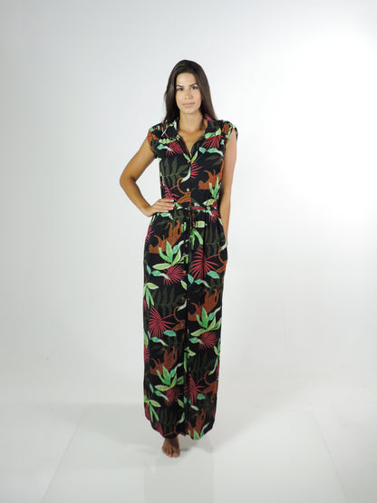 Model Front: La Playa Maxi Dresses Vestido Chemise Jungle