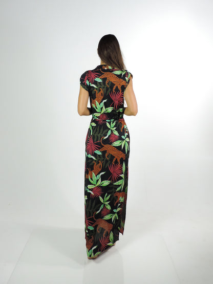 Model Back: La Playa Maxi Dresses Vestido Chemise Jungle